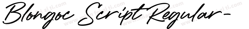 Blongoc Script Regular字体转换